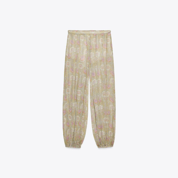 Damer Elegant Luftig Culotte-byxa med blommönster Mirla-Eva Jonsson