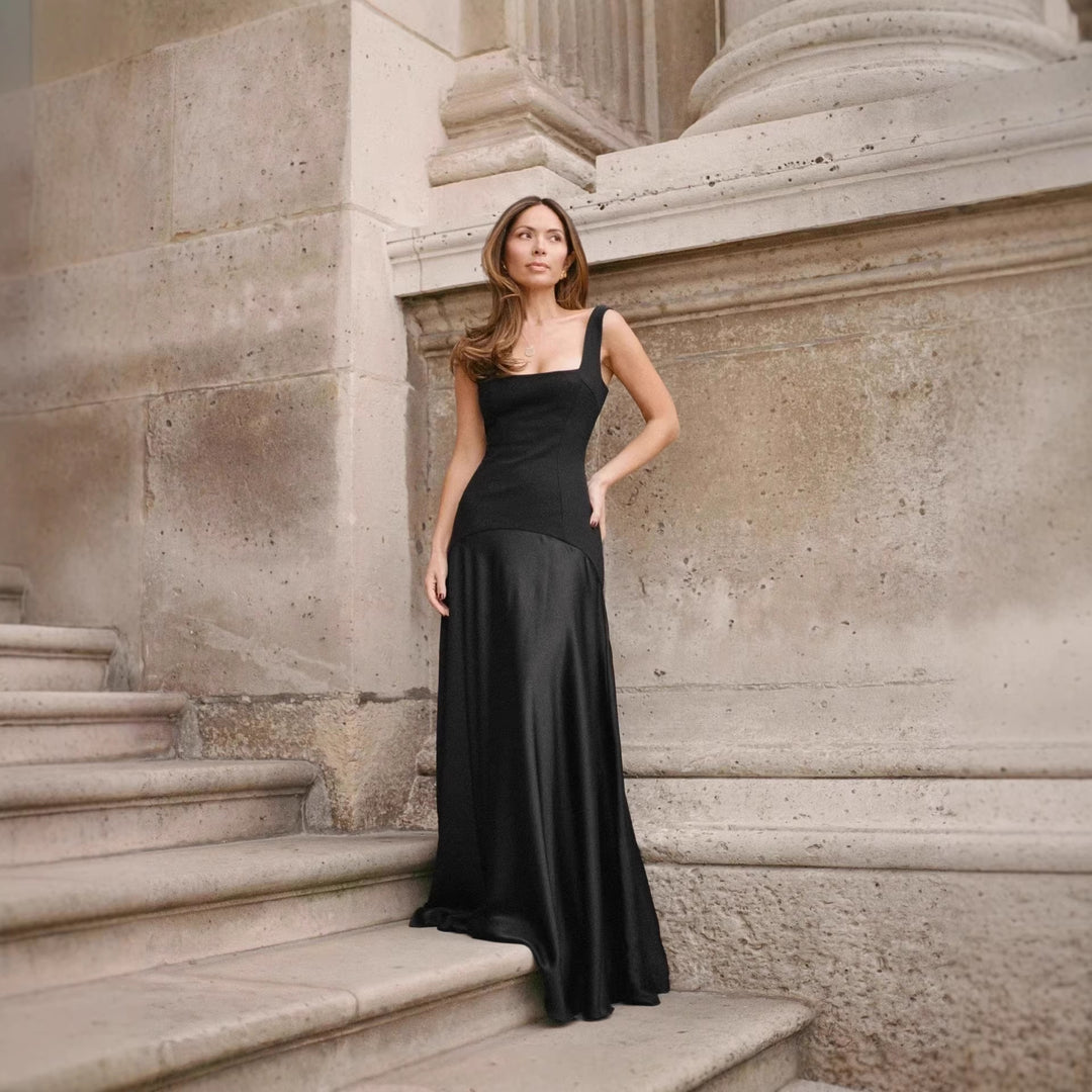 Damer Elegant Maxi Klänning med figursydd passform och flödande kjol Mirla-Eva Jonsson