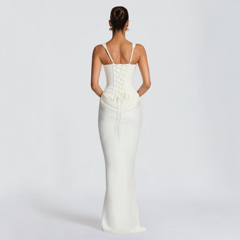 Damer Elegant Maxi-Klänning med raffinerade draperingar Mirla-Eva Jonsson