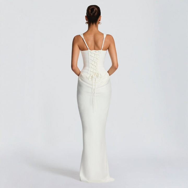Damer Elegant Maxi-Klänning med raffinerade draperingar Mirla-Eva Jonsson