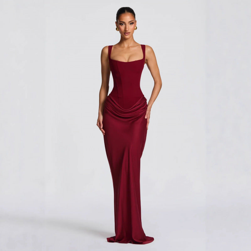 Damer Elegant Maxi-Klänning med raffinerade draperingar Mirla-Eva Jonsson