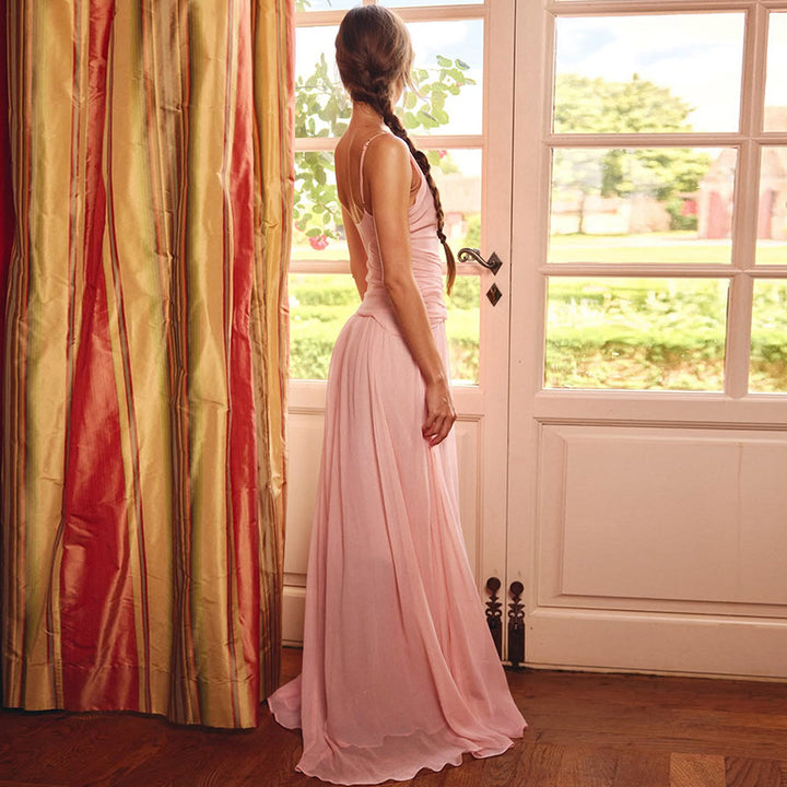 Damer Elegant Maxi-klänning med inslagseffekt och sidoflik Mirla-Eva Jonsson