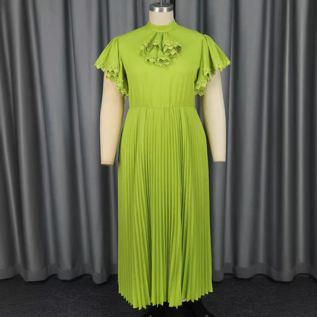 Damer Elegant Maxi-klänning med plisséveck och volangdetaljer Mirla-Eva Jonsson