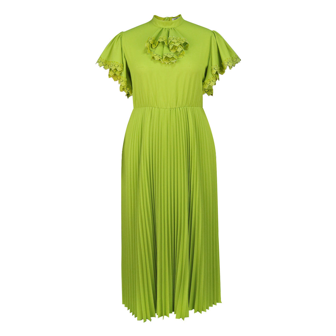 Damer Elegant Maxi-klänning med plisséveck och volangdetaljer Mirla-Eva Jonsson