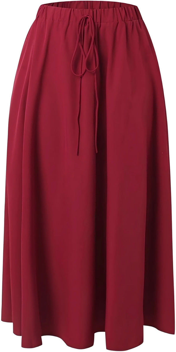 Damer Elegant Maxikjol med praktiska fickor och elastisk midja Mirla-Eva Jonsson