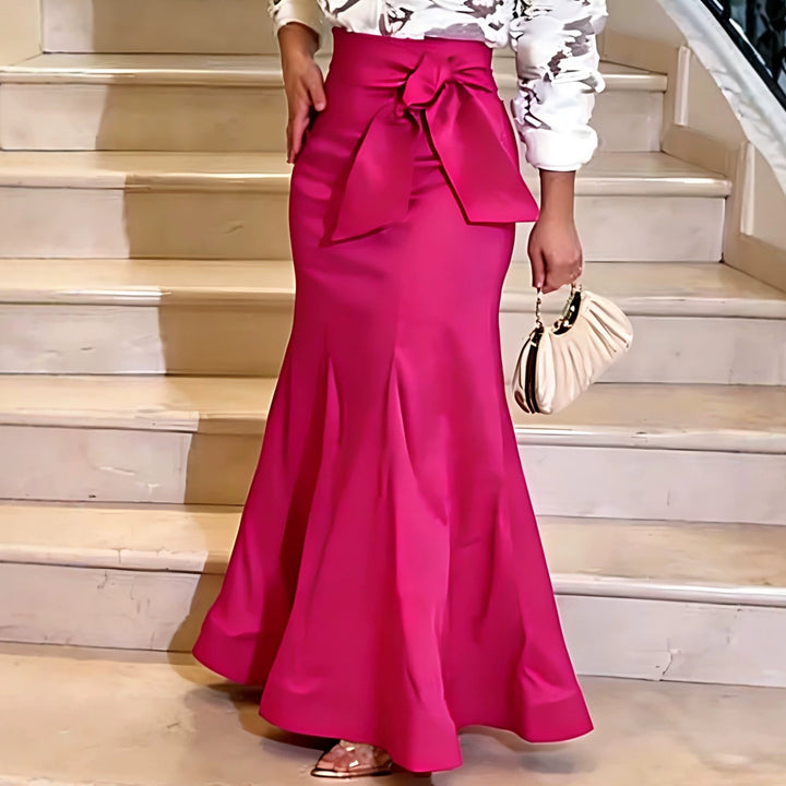 Damer Elegant Maxikjol med voluminös rosettaccent Mirla-Eva Jonsson