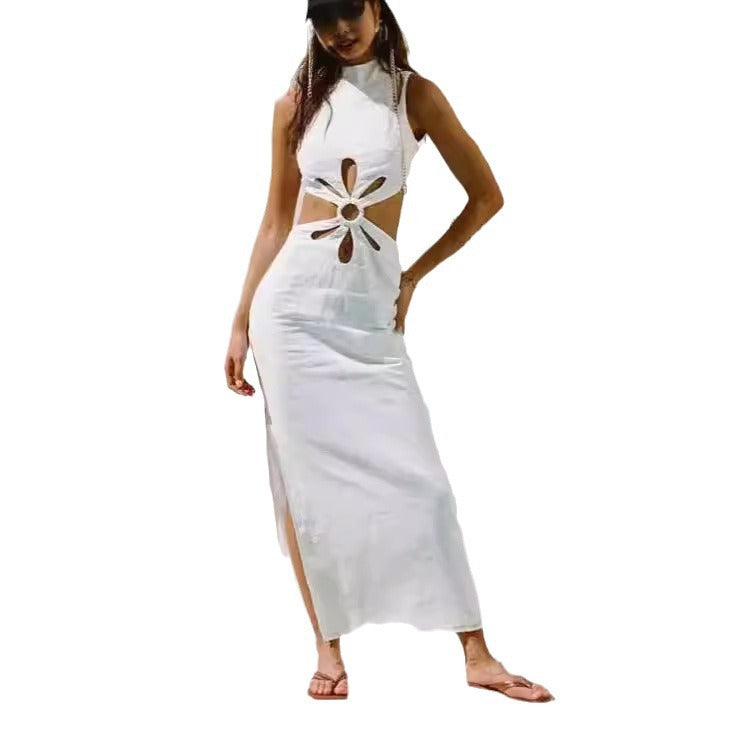Damer Elegant Maxiklänning med Cut-Out-detaljer och hög slits Mirla-Eva Jonsson