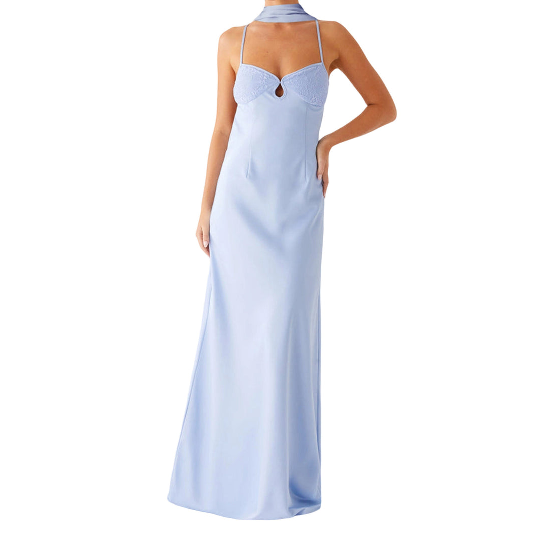 Damer Elegant Maxiklänning med Cut-Out-detaljer och smala axelband Mirla-Eva Jonsson