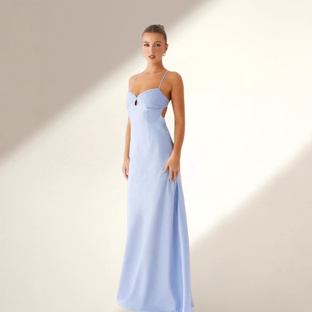 Damer Elegant Maxiklänning med Cut-Out-detaljer och smala axelband Mirla-Eva Jonsson