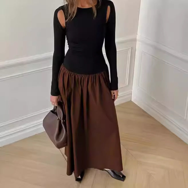 Damer Elegant Maxiklänning med Off-Shoulder-Ärmar Eva Jonsson-Eva Jonsson