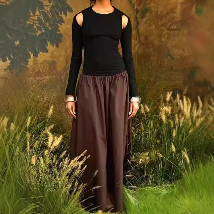 Damer Elegant Maxiklänning med Off-Shoulder-Ärmar Eva Jonsson-Eva Jonsson