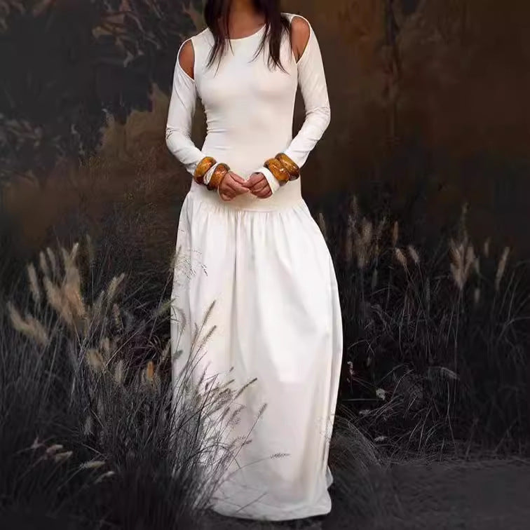 Damer Elegant Maxiklänning med Off-Shoulder-Ärmar Eva Jonsson-Eva Jonsson