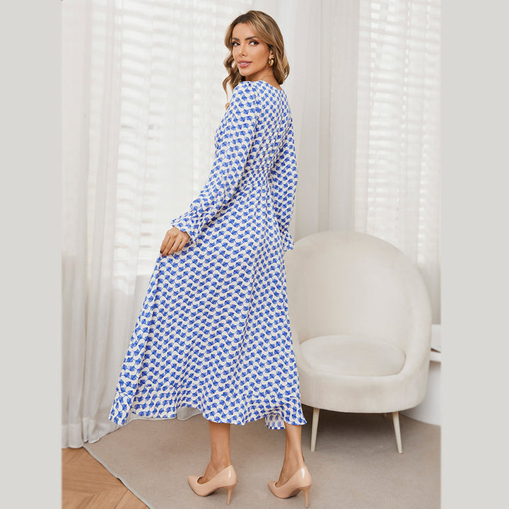 Damer Elegant Maxiklänning med ärmlös design och blommönster Mirla-Eva Jonsson