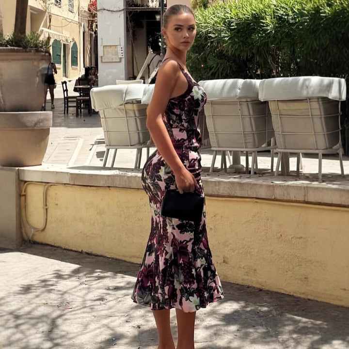 Damer Elegant Maxiklänning med blommig tryck och feminin passform Mirla-Eva Jonsson