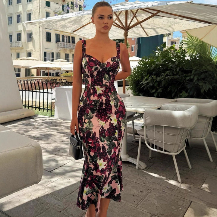 Damer Elegant Maxiklänning med blommig tryck och feminin passform Mirla-Eva Jonsson