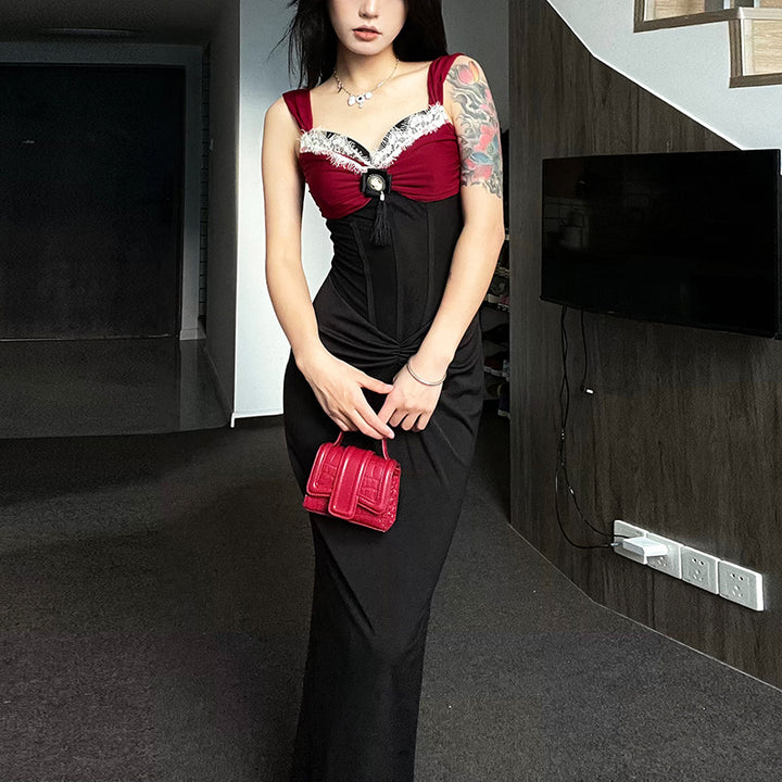Damer Elegant Maxiklänning med dekadent Bustier-överdel och dekorerade detaljer Mirla-Eva Jonsson