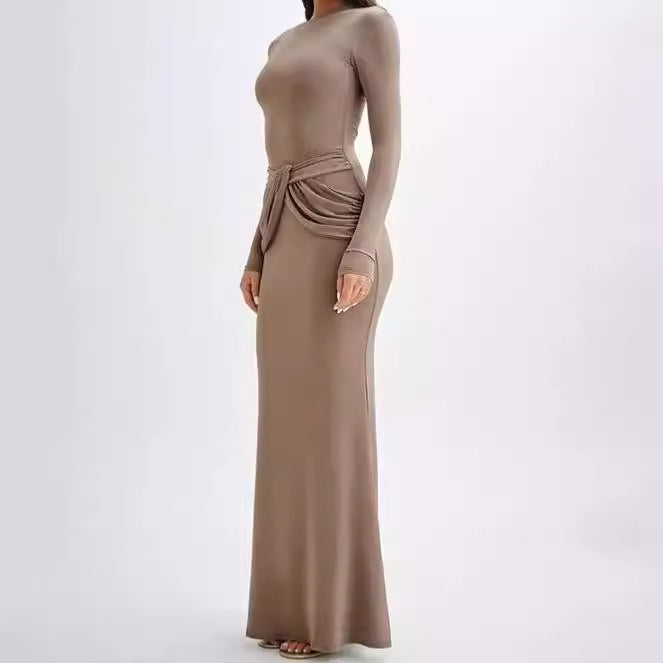 Damer Elegant Maxiklänning med dekorativ drapering Eva Jonsson-Eva Jonsson
