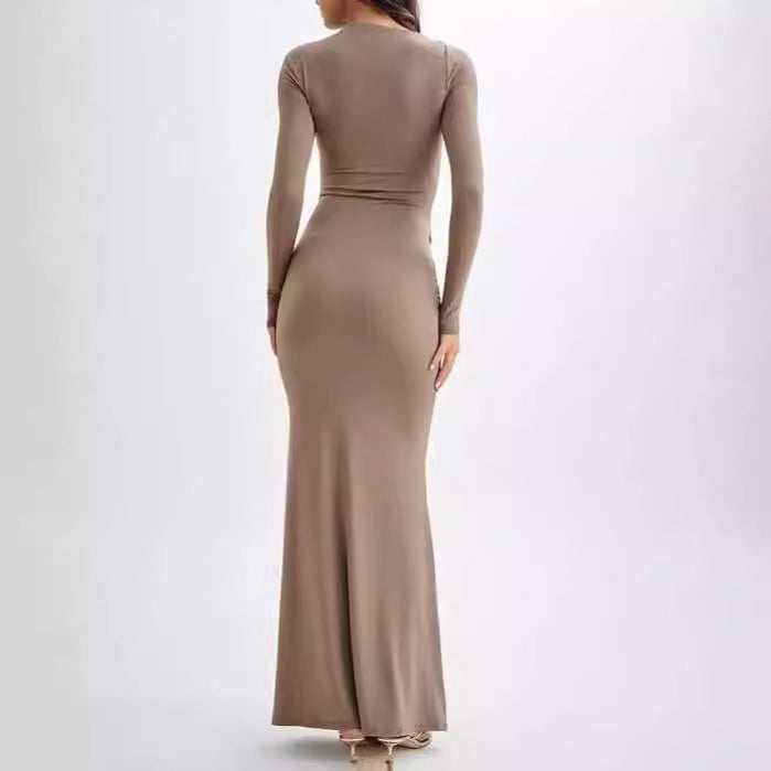 Damer Elegant Maxiklänning med dekorativ drapering Mirla-Eva Jonsson