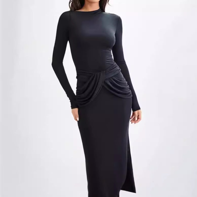 Damer Elegant Maxiklänning med dekorativ drapering Mirla-Eva Jonsson
