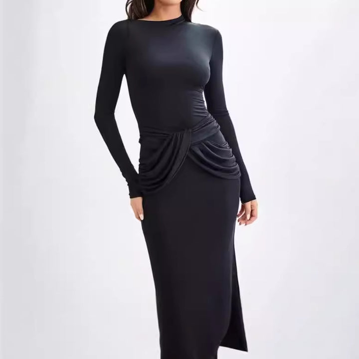 Damer Elegant Maxiklänning med dekorativ drapering Mirla-Eva Jonsson