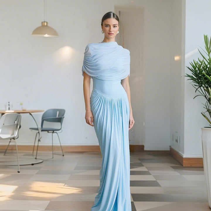Damer Elegant Maxiklänning med dekorativa draperingar Mirla-Eva Jonsson