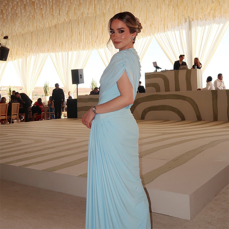 Damer Elegant Maxiklänning med dekorativa draperingar Mirla-Eva Jonsson