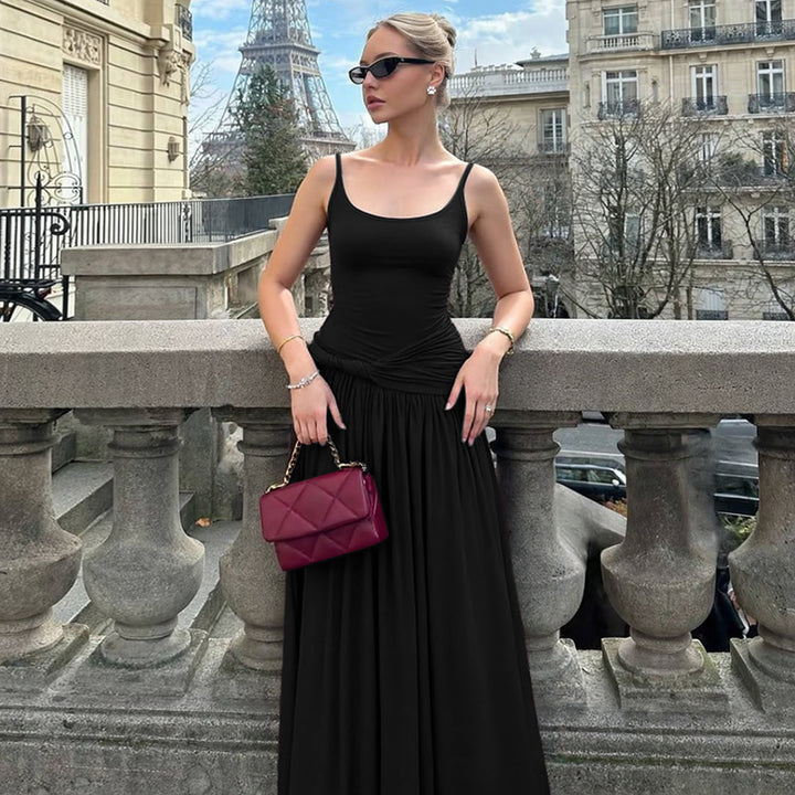 Damer Elegant Maxiklänning med figurnära överdel och vid kjol Mirla-Eva Jonsson
