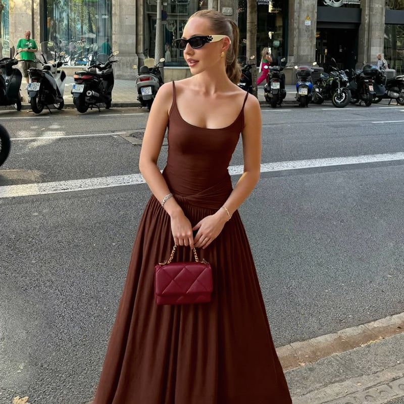 Damer Elegant Maxiklänning med figurnära överdel och vid kjol Mirla-Eva Jonsson
