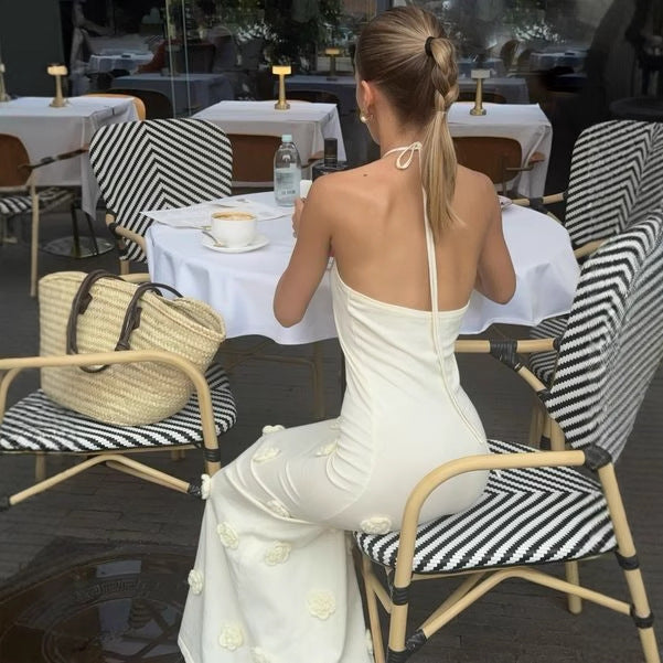 Damer Elegant Maxiklänning med fina blomapplikationer Mirla-Eva Jonsson