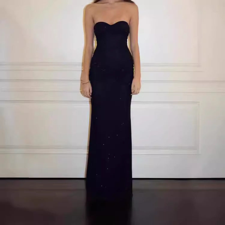Damer Elegant Maxiklänning med genomskinlig överdel och glamorösa accenter Mirla-Eva Jonsson