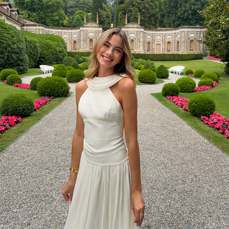 Damer Elegant Maxiklänning med högkvalitativ chiffon och feminin drapering Mirla-Eva Jonsson