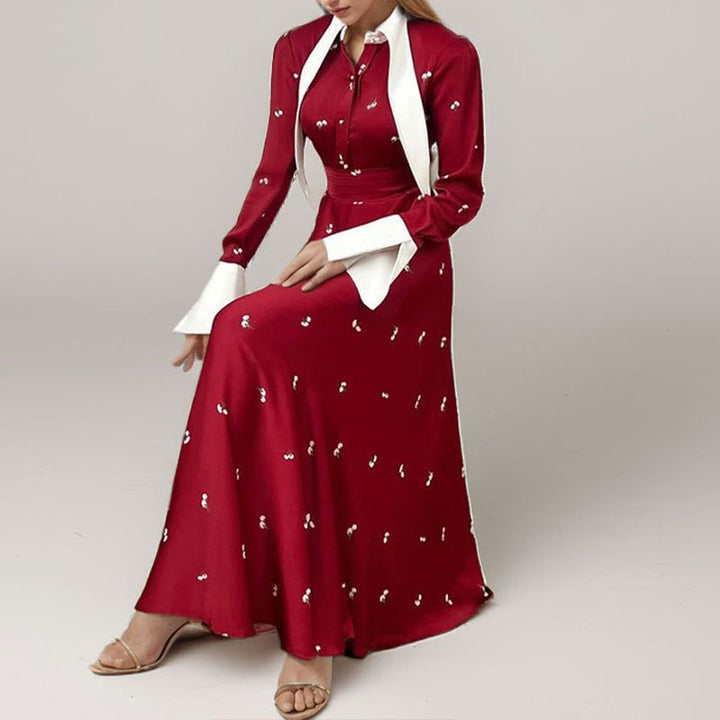 Damer Elegant Maxiklänning med kontrasterande Blazer-detalj Mirla-Eva Jonsson