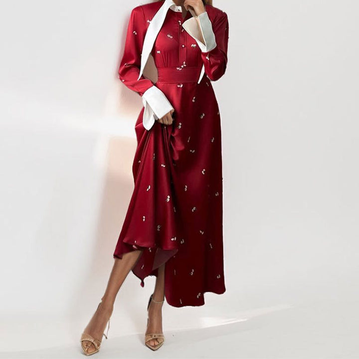 Damer Elegant Maxiklänning med kontrasterande Blazer-detalj Mirla-Eva Jonsson
