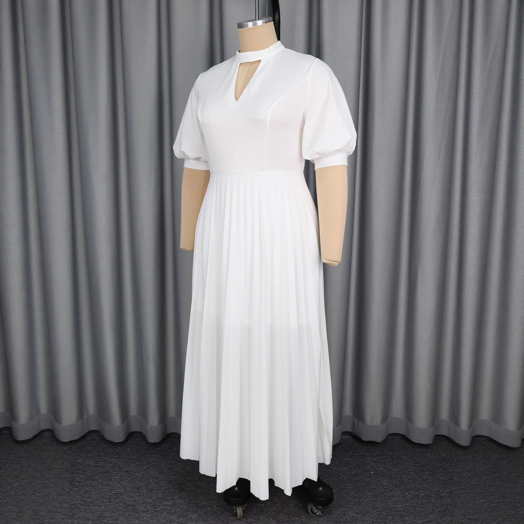 Damer Elegant Maxiklänning med plisserad kjol och nyckelhålsskärning Mirla-Eva Jonsson
