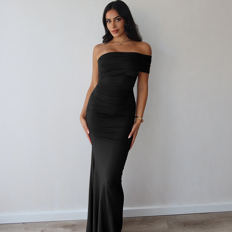 Damer Elegant Maxiklänning med raffinerad drapering Mirla-Eva Jonsson