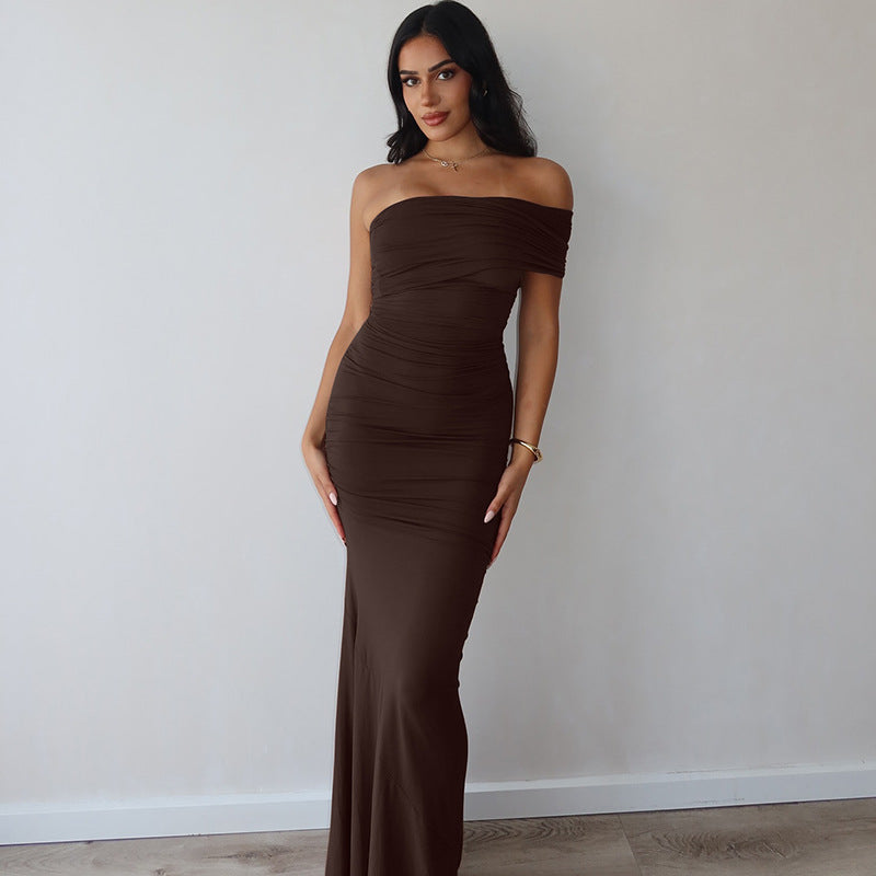 Damer Elegant Maxiklänning med raffinerad drapering Mirla-Eva Jonsson