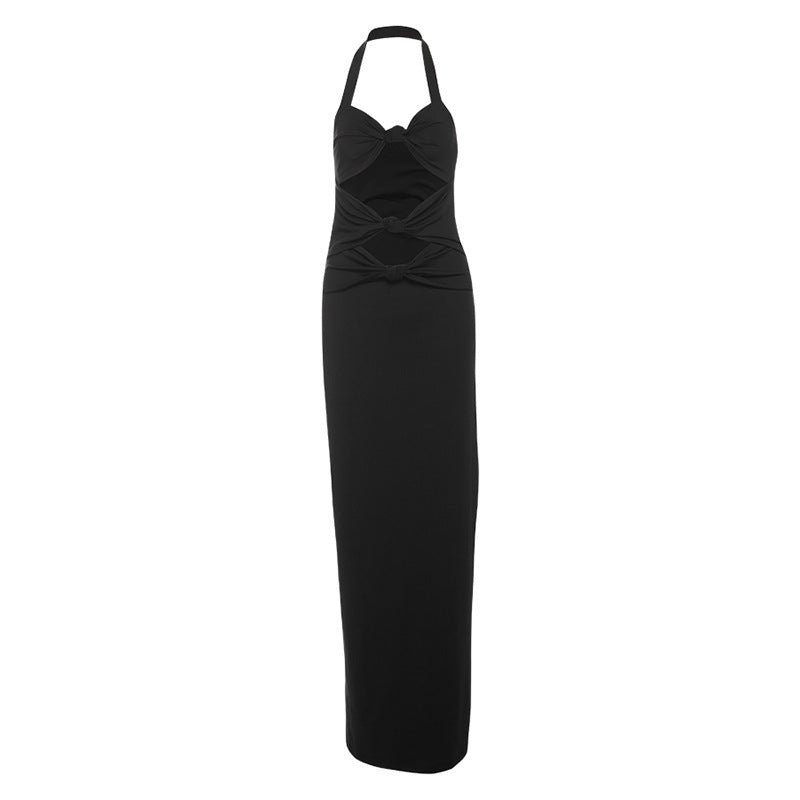 Damer Elegant Maxiklänning med raffinerade Cut-Outs och Vikdetaljer Mirla-Eva Jonsson