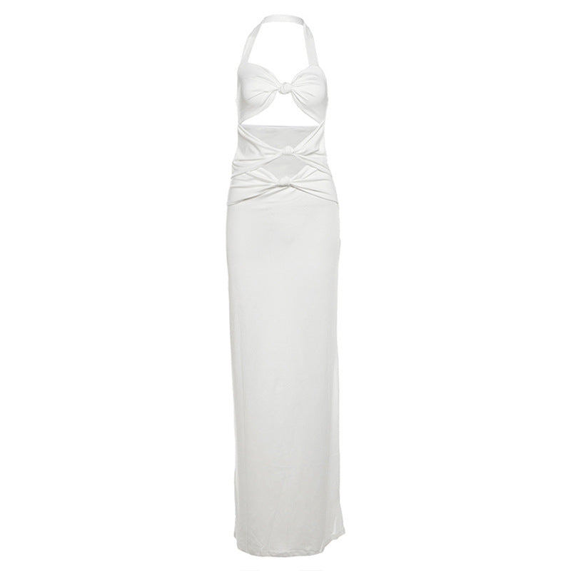 Damer Elegant Maxiklänning med raffinerade Cut-Outs och Vikdetaljer Mirla-Eva Jonsson