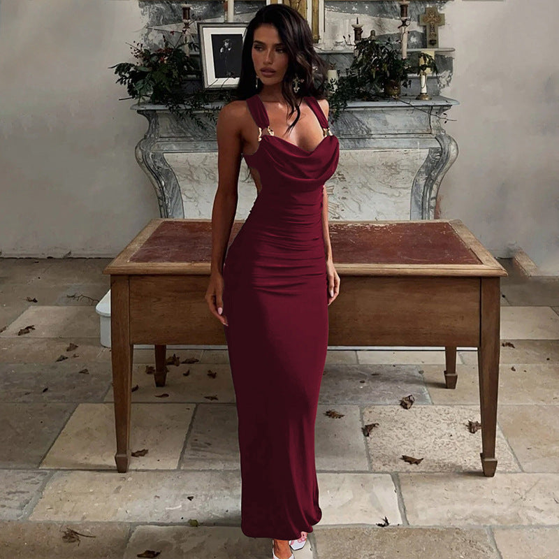 Damer Elegant Maxiklänning med raffinerade draperingsdetaljer Mirla-Eva Jonsson