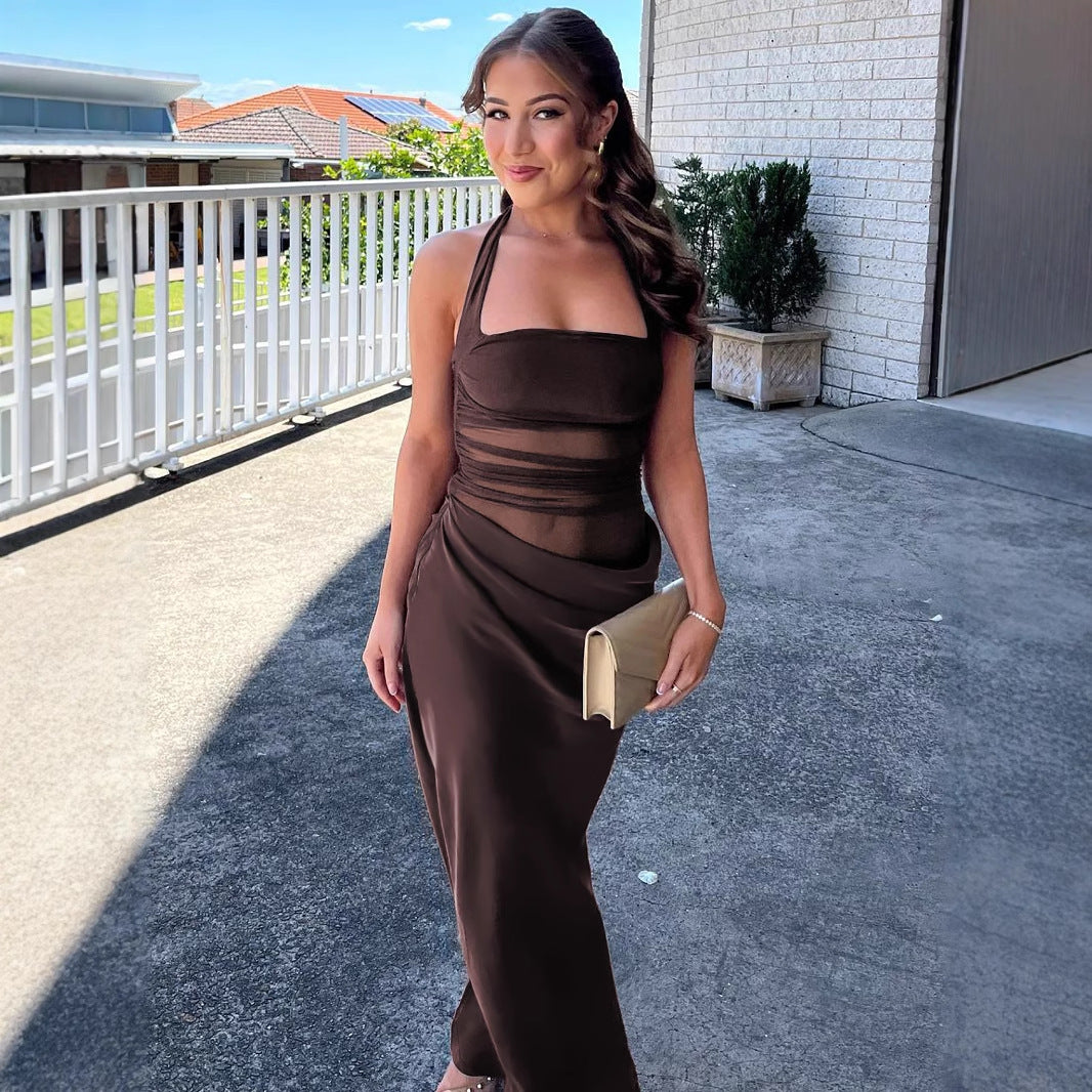 Damer Elegant Maxiklänning med raffinerade draperingsdetaljer Mirla-Eva Jonsson