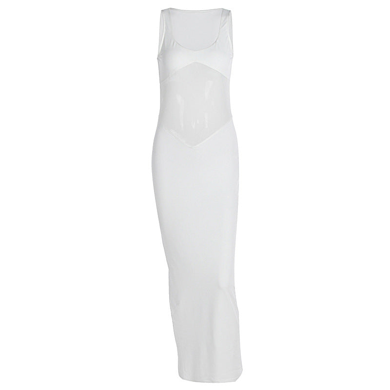 Damer Elegant Maxiklänning med transparenta insatser och figurnära skärning Mirla-Eva Jonsson