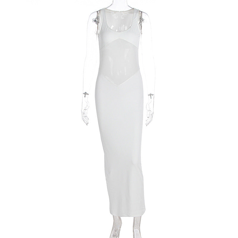 Damer Elegant Maxiklänning med transparenta insatser och figurnära skärning Mirla-Eva Jonsson