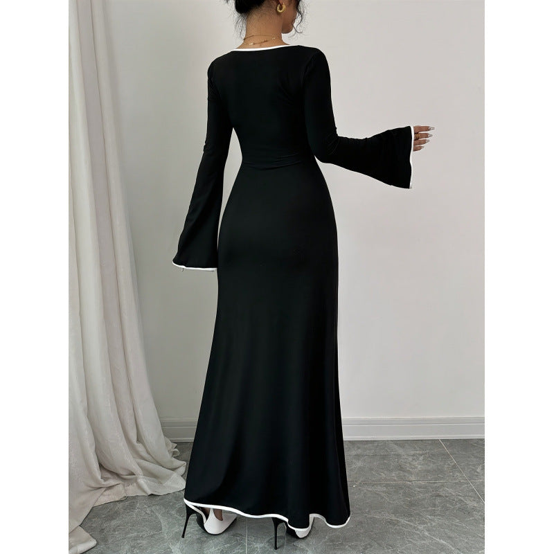 Damer Elegant Maxiklänning med vida ärmar och fyrkantig halsringning Mirla-Eva Jonsson