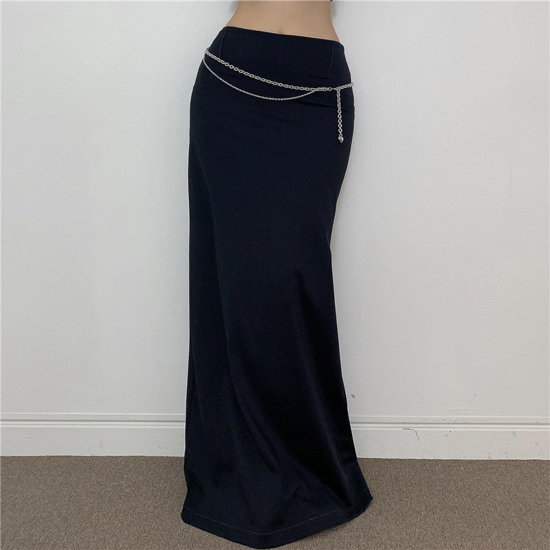 Damer Elegant Midi-Kjol med sidoficka och elastisk midja Mirla-Eva Jonsson