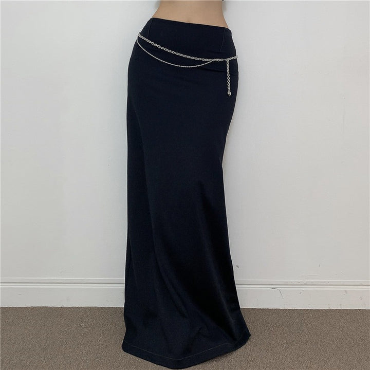 Damer Elegant Midi-Kjol med sidoficka och elastisk midja Mirla-Eva Jonsson