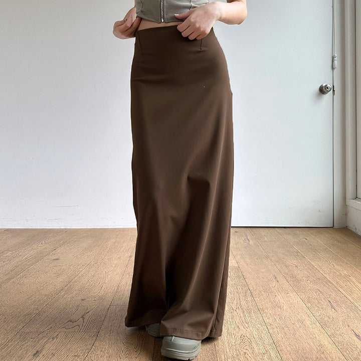 Damer Elegant Midi-Kjol med sidoficka och elastisk midja Mirla-Eva Jonsson