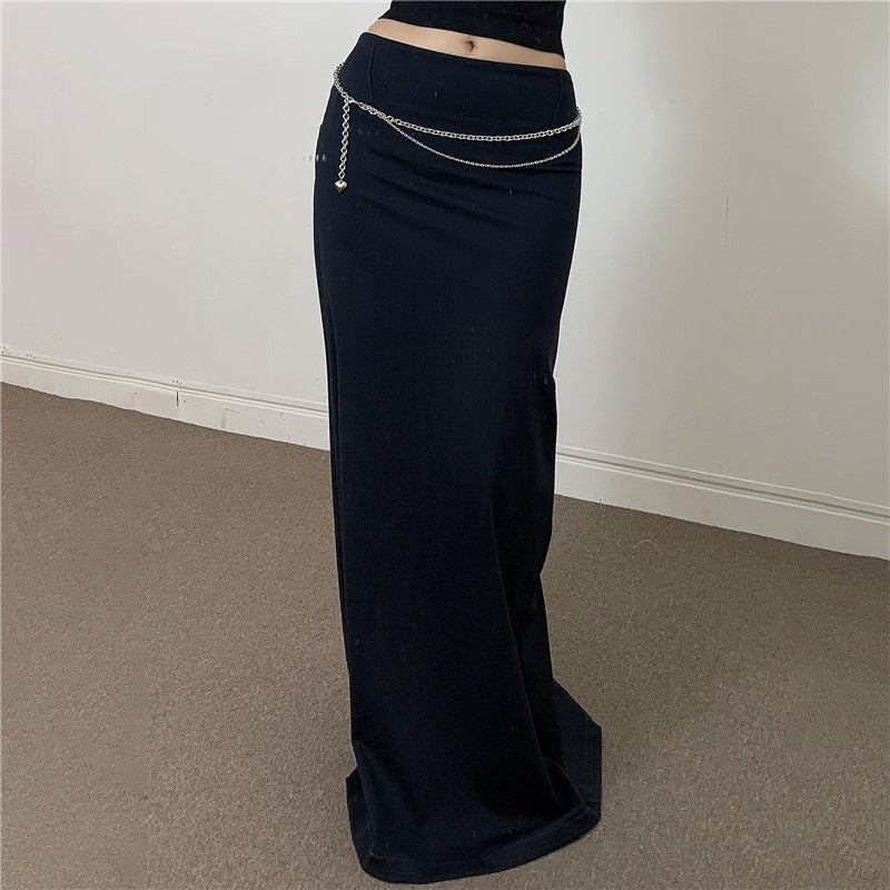 Damer Elegant Midi-Kjol med sidoficka och elastisk midja Mirla-Eva Jonsson