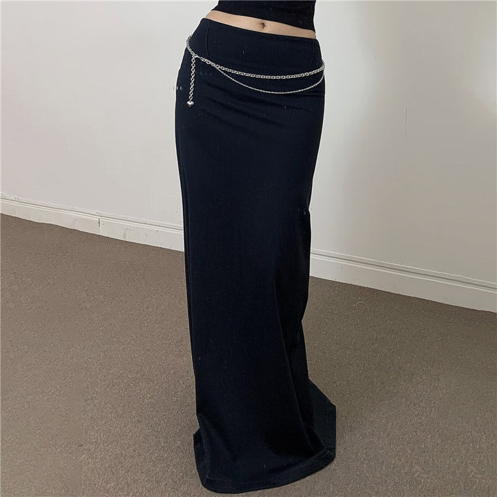 Damer Elegant Midi-Kjol med sidoficka och elastisk midja Mirla-Eva Jonsson