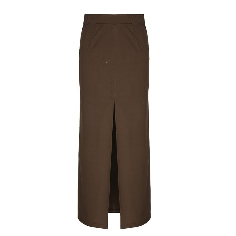 Damer Elegant Midi-Kjol med sidoficka och elastisk midja Mirla-Eva Jonsson