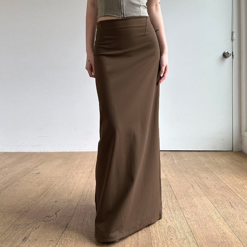 Damer Elegant Midi-Kjol med sidoficka och elastisk midja Mirla-Eva Jonsson